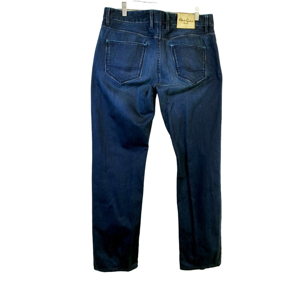 Robert Graham Jeans Men Size 34 Blue Slim Jim Pants Actual 36x31 Dark Indigo - Picture 2 of 10